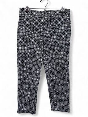 Talbots Petite Hampshire Pants Size 4P Textured Black White Stretch‎ Dress Work